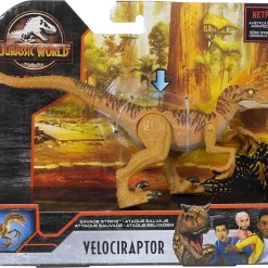Cheap ✨ Jurassic World Camp Cretaceous Velociraptor Action Figure [Light Brown] 😍