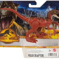 Budget 🎉 Jurassic World Dominion Ferocious Pack Velociraptor Action Figure [Red] 🎉