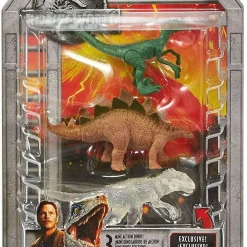 Brand new 🔔 Jurassic World Indominus Rex, Stegosaurus, & Velociraptor 2-Inch Mini Dinosaur Figure 3-Pack 💯