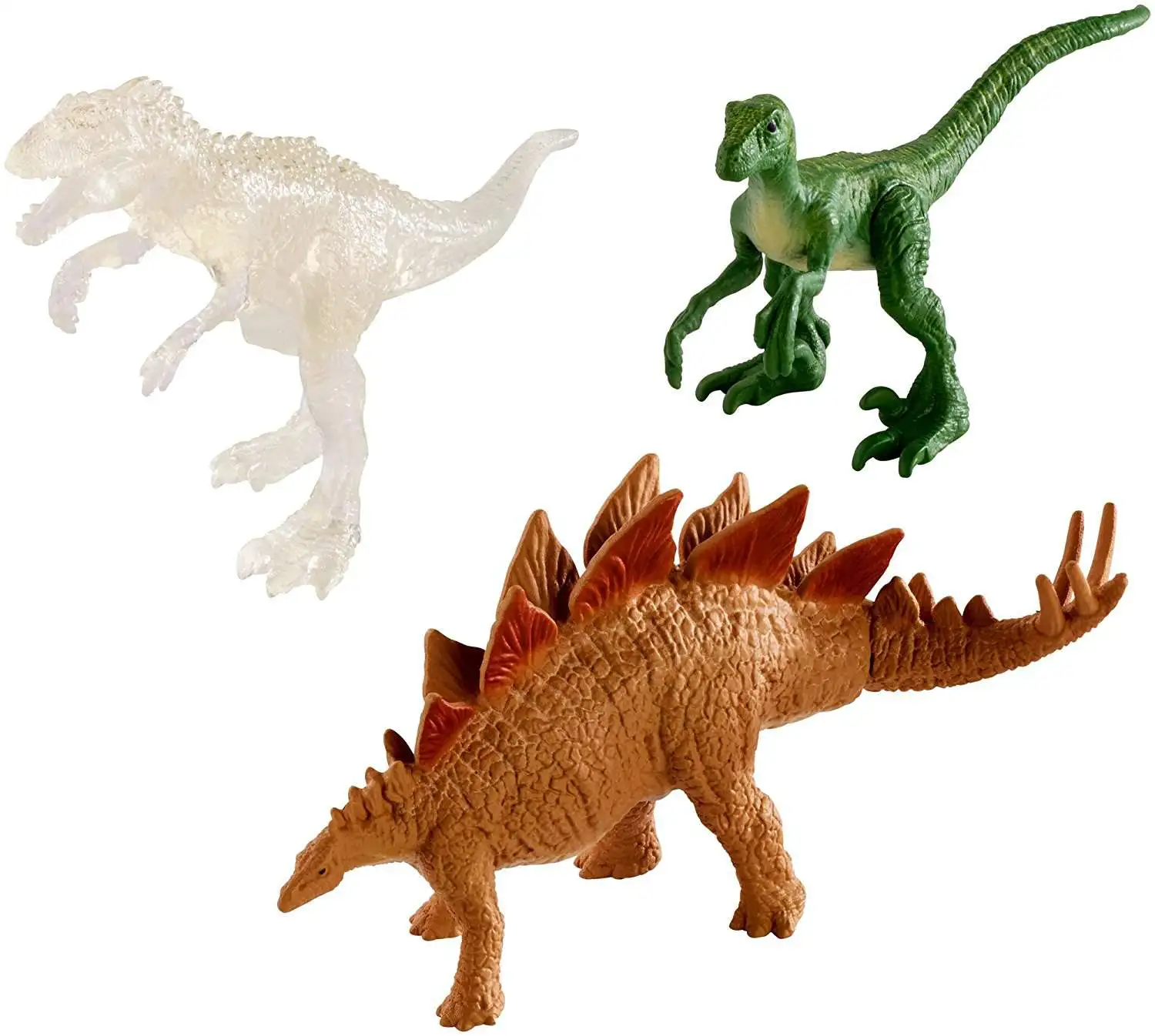 Brand new 🔔 Jurassic World Indominus Rex, Stegosaurus, & Velociraptor 2-Inch Mini Dinosaur Figure 3-Pack 💯 - Image 2