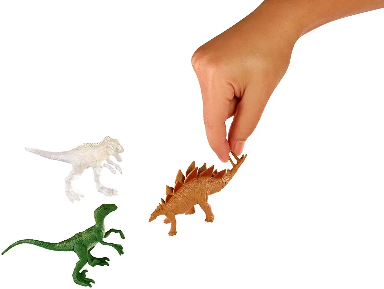 Brand new 🔔 Jurassic World Indominus Rex, Stegosaurus, & Velociraptor 2-Inch Mini Dinosaur Figure 3-Pack 💯 - Image 3