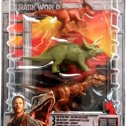 Best deal 😀 Jurassic World Tyrannosaurus Rex, Triceratops, & Stygimoloch 2-Inch Mini Dinosaur Figure 3-Pack 🌟