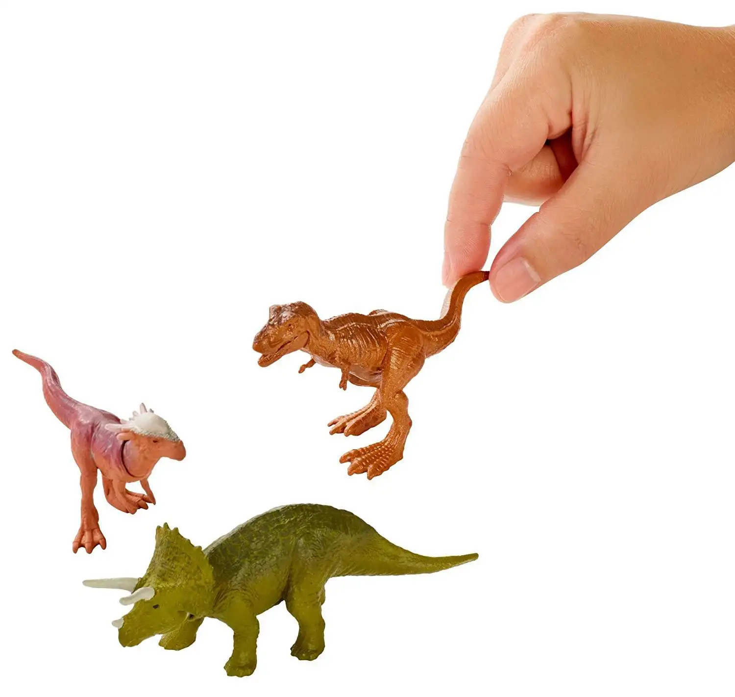Best deal ๐ Jurassic World Tyrannosaurus Rex, Triceratops, & Stygimoloch 2-Inch Mini Dinosaur Figure 3-Pack ๐ - Image 2