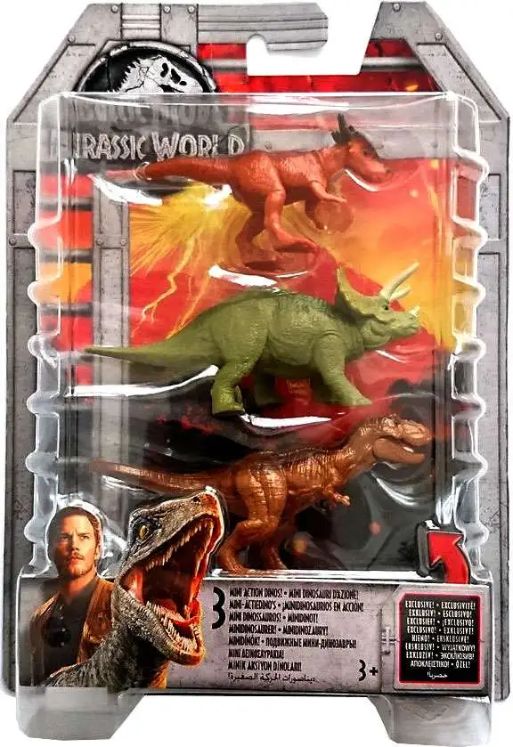 Best deal ๐ Jurassic World Tyrannosaurus Rex, Triceratops, & Stygimoloch 2-Inch Mini Dinosaur Figure 3-Pack ๐