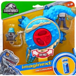 Promo ✔️ Fisher Price Jurassic World Imaginext Ankylosaurus Figure Set ❤️