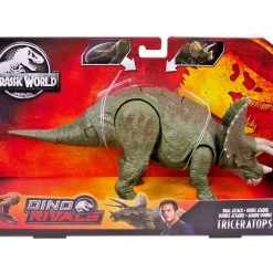 Budget 😀 Jurassic World Fallen Kingdom Dino Rivals Triceratops Action Figure [Dual Attack] 👏
