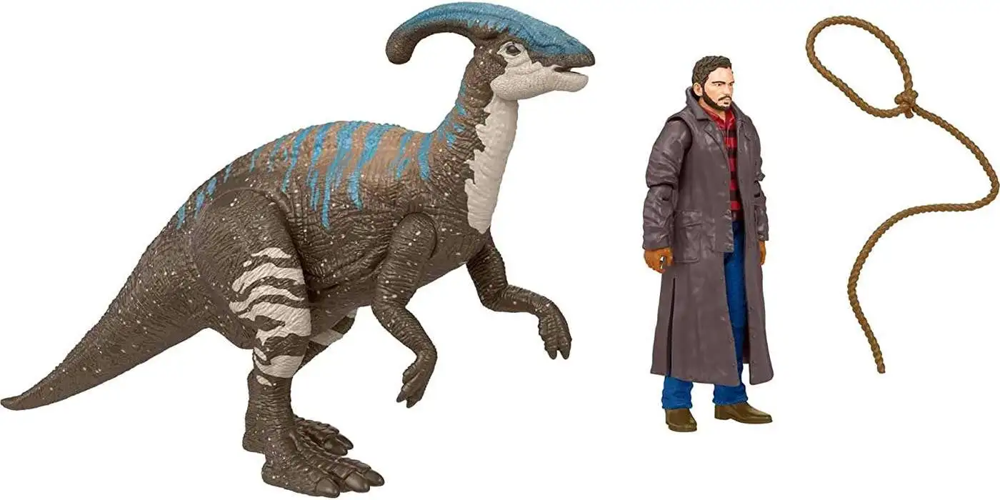 Best Pirce 😀 Jurassic World Owen & Parasaurolophus Action Figure Set ✔️ - Image 2