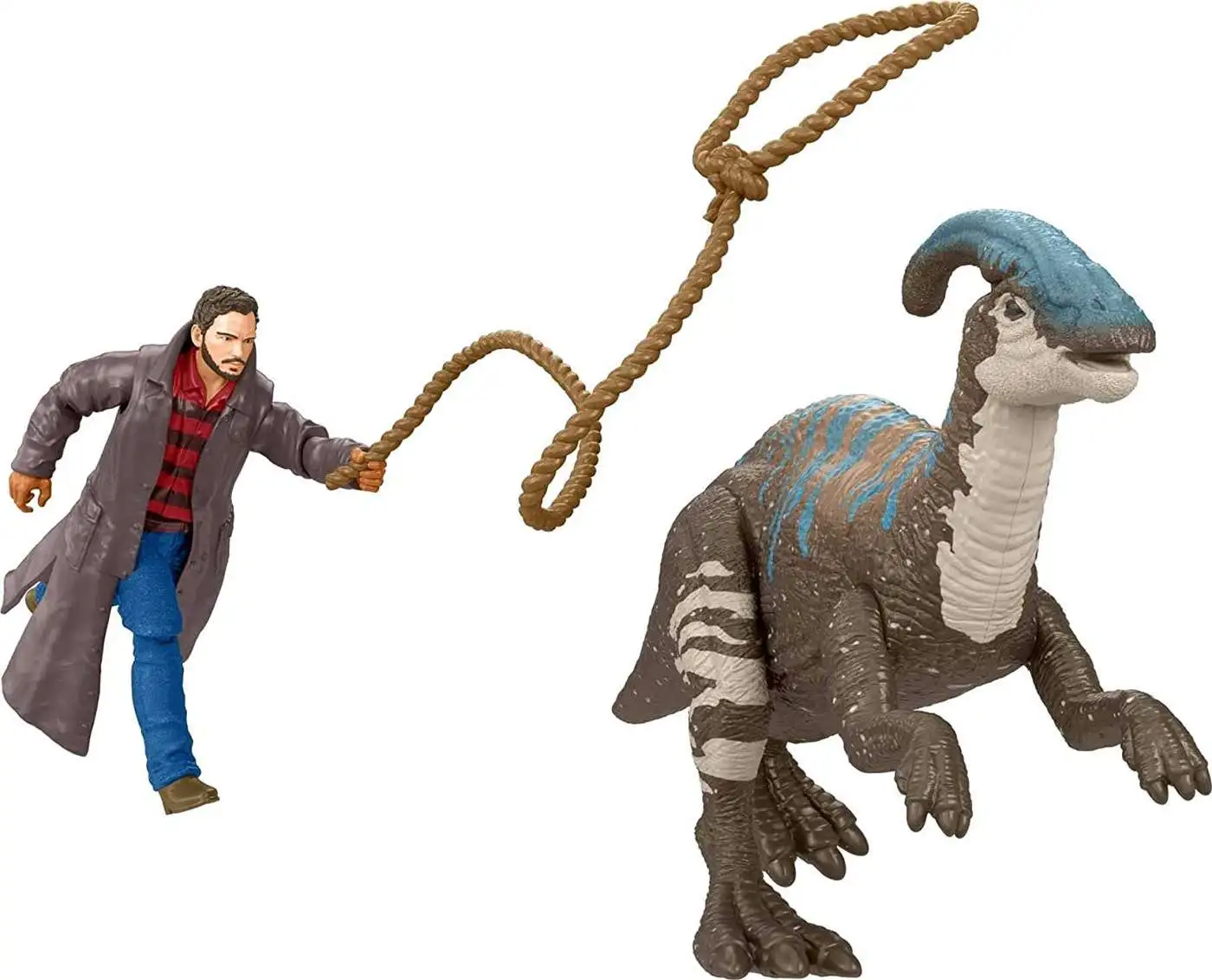 Best Pirce 😀 Jurassic World Owen & Parasaurolophus Action Figure Set ✔️