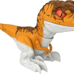 Brand new 🤩 Jurassic World Dominion Uncaged Atrociraptor Action Figure [Rowdy Roars, Orange] 😉