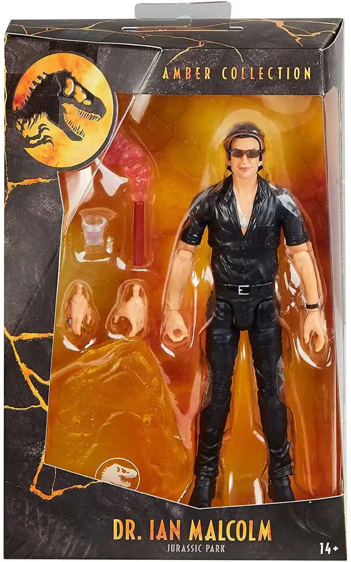 Hot Sale ๐ Jurassic Park Amber Collection Dr. Ian Malcolm Action Figure โ๏ธ