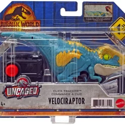 Best Pirce 🔥 Jurassic World Dominion Uncaged Velociraptor Action Figure [Click Tracker, Blue & Yellow] 😀