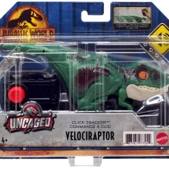 Flash Sale 🥰 Jurassic World Dominion Uncaged Velociraptor Action Figure [Click Tracker, Green] 😍