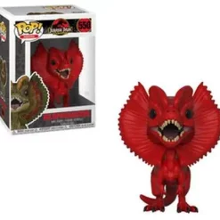 Budget 🔔 Funko Jurassic Park POP! Movies Dilophosaurus Exclusive Vinyl Figure #550 [Red, Damaged Package] ✔️