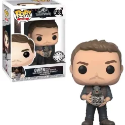 New ⭐ Funko Jurassic World Fallen Kingdom POP! Movies Owen with Baby Raptor Exclusive Vinyl Figure #589 ✨