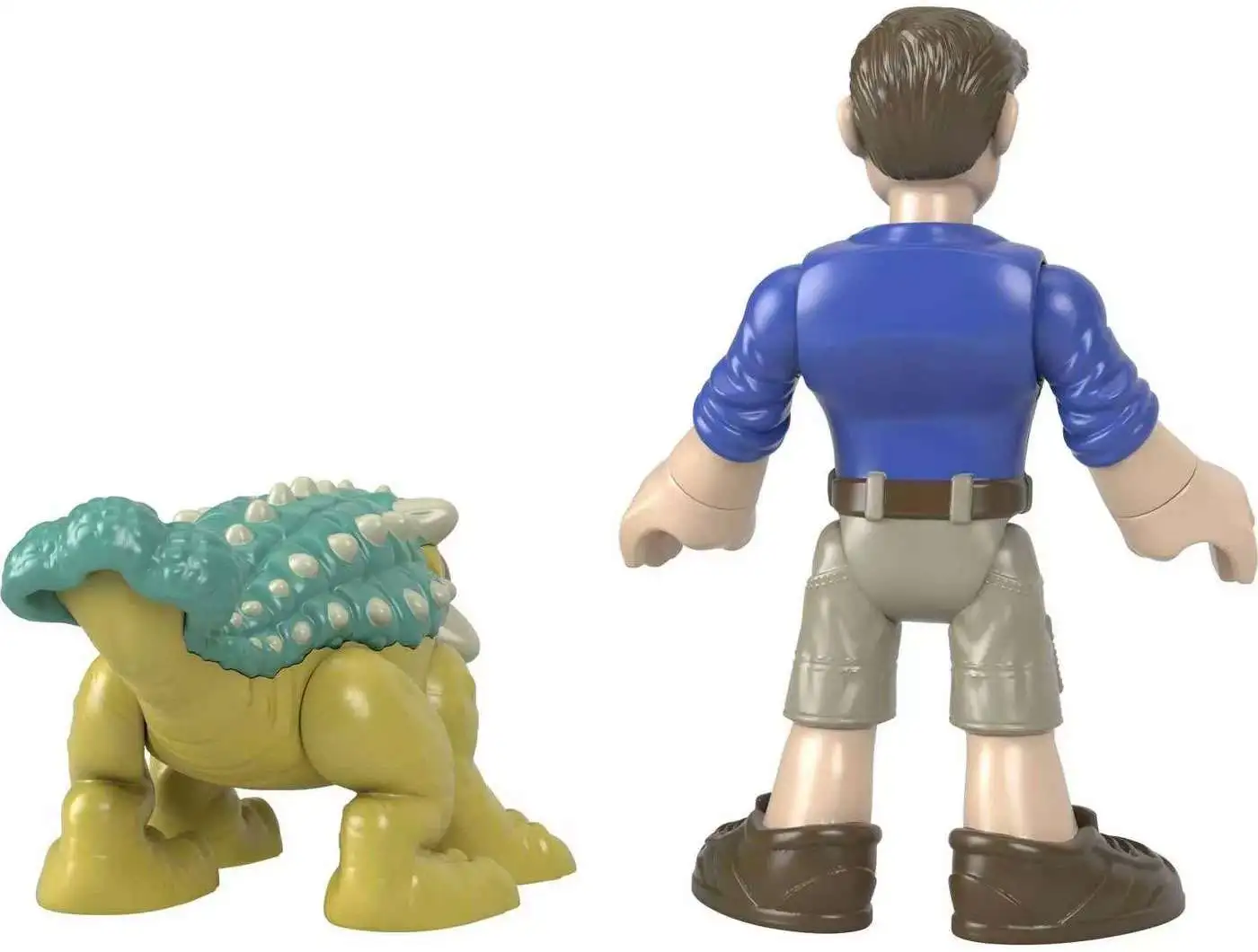 Best Pirce โค๏ธ Fisher Price Jurassic World Imaginext Camp Cretaceous Ankylosaurus 'Bumpy' & Ben Figure Set ๐ - Image 4