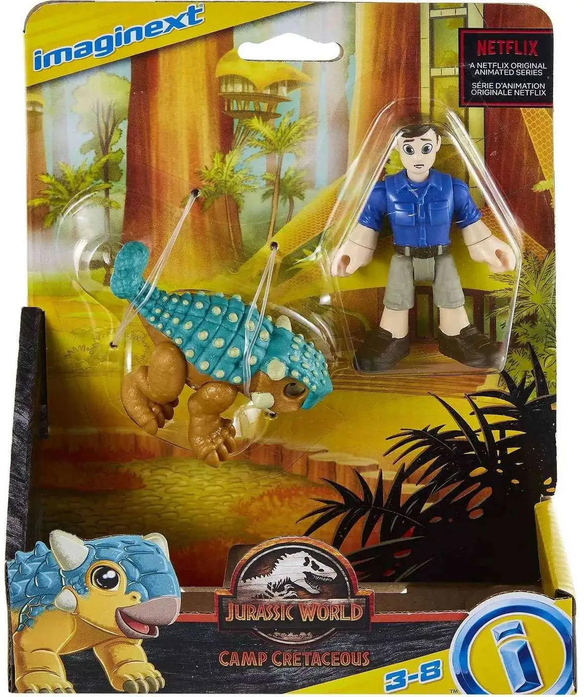 Best Pirce โค๏ธ Fisher Price Jurassic World Imaginext Camp Cretaceous Ankylosaurus 'Bumpy' & Ben Figure Set ๐