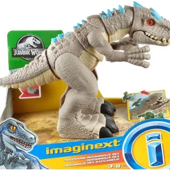 Brand new 🎉 Fisher Price Jurassic World Imaginext Thrashing Indominous Rex Figure Set ❤️