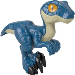 Best Sale 🥰 Fisher Price Jurassic World Imaginext XL Raptor Figure [Blue] 🔥