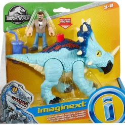 Hot Sale 🌟 Fisher Price Jurassic World Imaginext Pachyrhinosaurus & Lowery Figure Set 😉