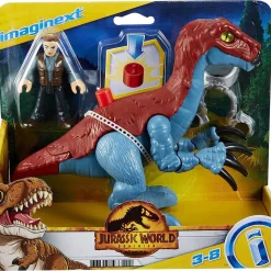 Coupon 🤩 Fisher Price Jurassic World Imaginext Dominion Therizinosaurus & Owen Figure Set 🔥