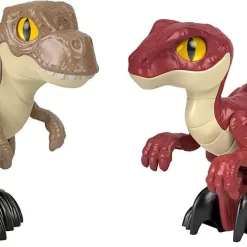 Deals ๐ฅฐ Fisher Price Jurassic World Imaginext XL T-Rex vs. Raptor Figure 2-Pack Set โจ