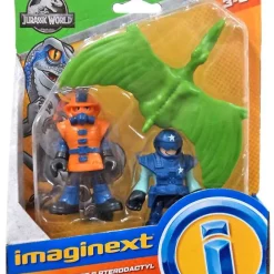 Deals 👍 Fisher Price Jurassic World Imaginext Park Workers & Pterodactyl Figure Set 🎁