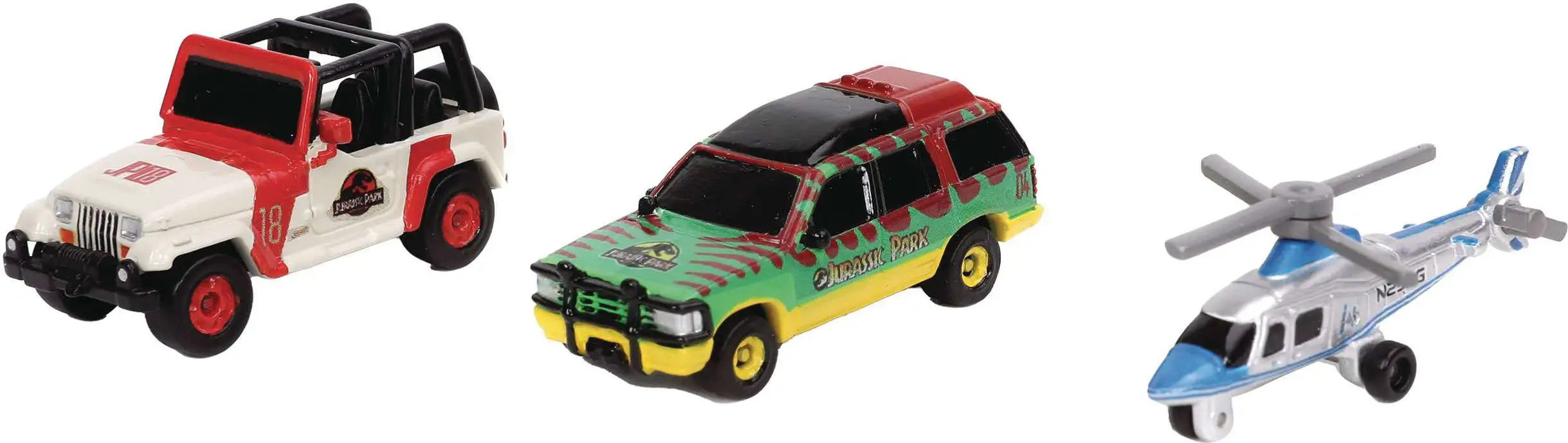 New ๐ Hollywood Rides Nano Jurassic Park 1.6-Inch Diecast Vehicle 3-Pack ๐ฏ - Image 2