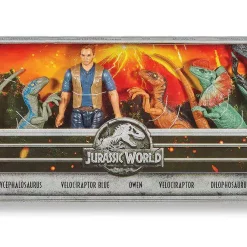 Outlet 🎉 Jurassic World Fallen Kingdom Pachycephalosaurus, Blue, Owen, Velociraptor, Dilophosaurus & Indoraptor Exclusive Action Figure 6-Pack 💯