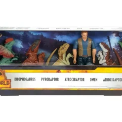 Outlet 👍 Jurassic World Dominion Dilophosaurus, Pyroraptor, 2x Atrociraptor, Owen & Pteranodon Exclusive Action Figure 6-Pack 👍