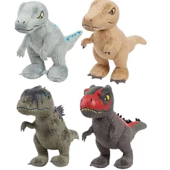 New ✨ Jurassic World Dominion T-Rex, Velociraptor Blue, Carnotaurus & Giganotosaurus Exclusive 7-Inch Set of 4 Plush 💯