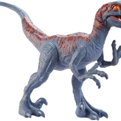 Brand new 🔔 Jurassic World Attack Pack Velociraptor Action Figure [Blue & Red] 🥰