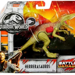 Flash Sale 😀 Jurassic World Fallen Kingdom Battle Damage Herrerasaurus Exclusive Action Figure 🤩