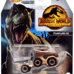 Outlet 🥰 Jurassic World Dominion Hot Wheels Character Cars Tyrannosaurus Rex Die Cast Car ✔️