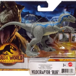 New ❤️ Jurassic World Dominion Ferocious Pack Velociraptor 'Blue' Action Figure [Damaged Package] ⭐