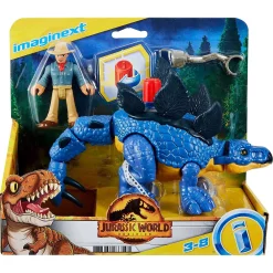 Outlet ❤️ Fisher Price Jurassic World Imaginext Dominion Stegosaurus & Dr. Grant Figure Set 🎉