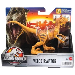 Cheapest ✔️ Jurassic World Legacy Collection Velociraptor Action Figure [Orange with Brown Stripes] 🔥