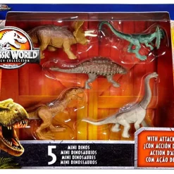 Best Pirce 😀 Jurassic World Tyrannosaurus Rex, Brachiosaurus, Dilophosaurus, Triceratops & Ankylosaurus 2-Inch Mini Dinosaur Figure 5-Pack 😀