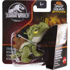 Budget 🔥 Jurassic World Snap Squad Attitudes Stegosaurus Mini Figure [Green] ⌛