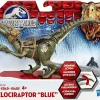 Budget 💯 Jurassic World Bashers & Biters Velociraptor Blue Action Figure 🔥