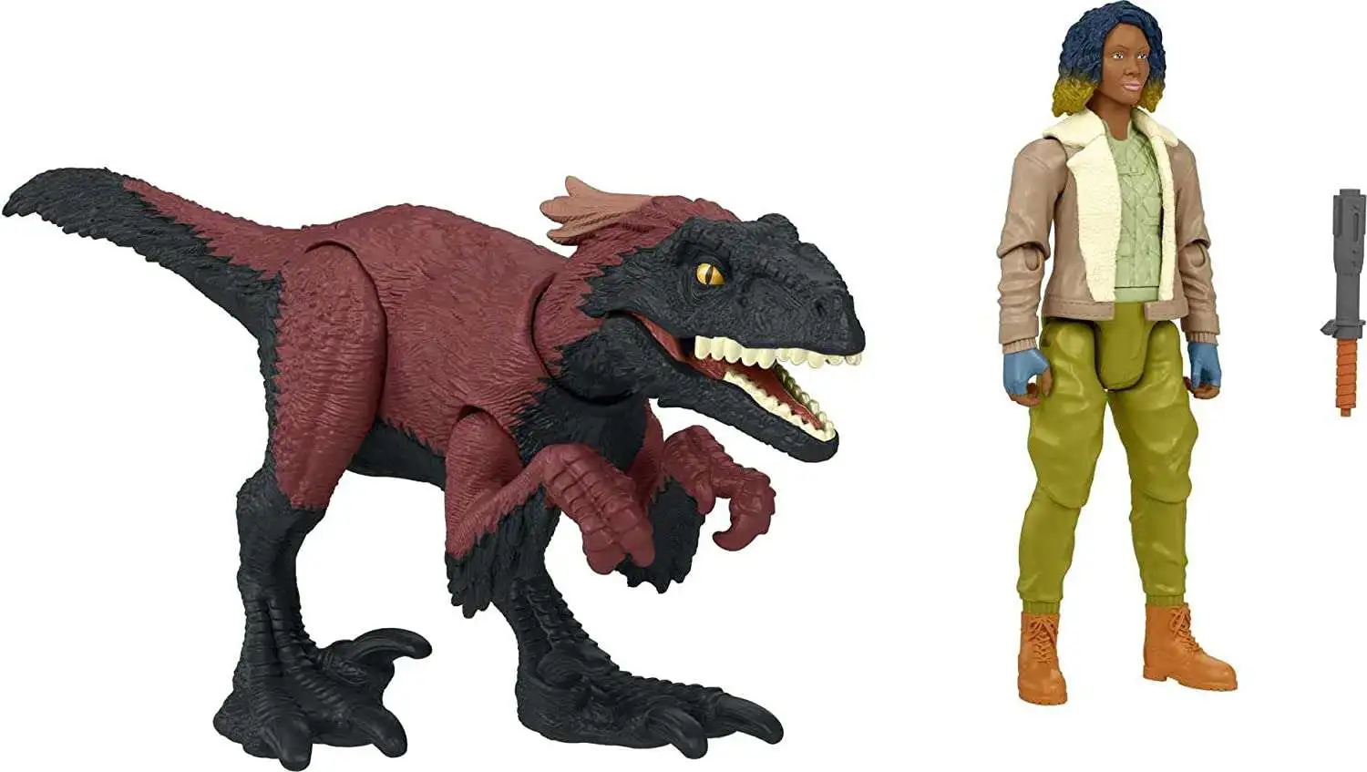 New ๐งจ Jurassic World Dominion Kayla Watts & Pyroraptor Action Figure 2-Pack โ๏ธ - Image 2