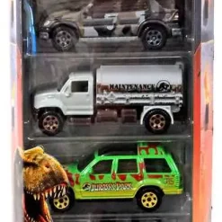 Cheapest 💯 Jurassic World Matchbox Legacy Collection Island Explorers Diecast Vehicle 5-Pack 👏