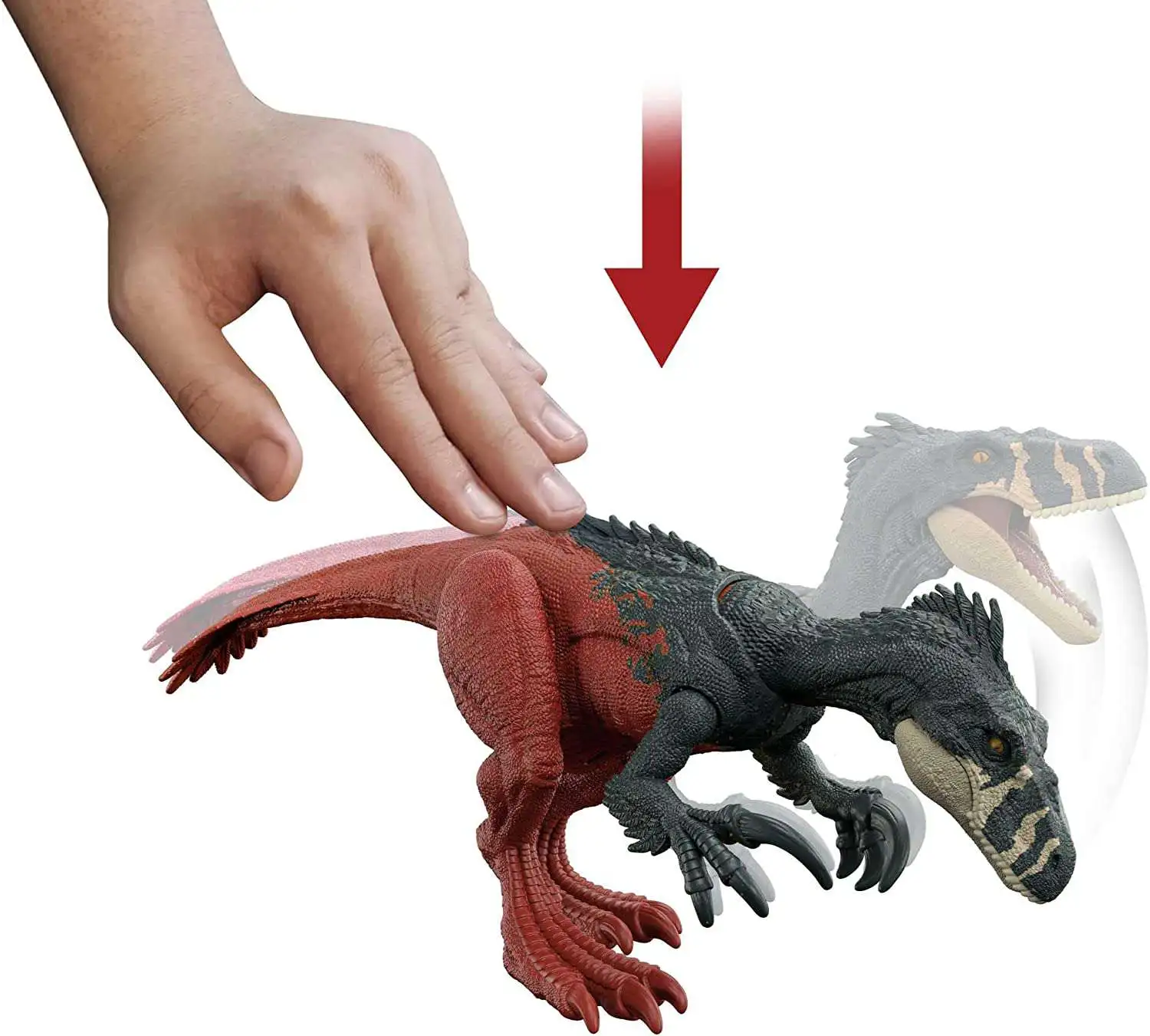 Cheap ๐ Jurassic World Dominion Roar Strikers Megaraptor Action Figure ๐ - Image 3