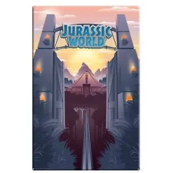 Best deal 🧨 Jurassic World Park Gates 10-Inchx16-Inch Large Metal Sign 🧨