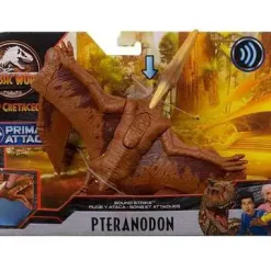 Hot Sale ❤️ Jurassic World Camp Cretaceous Primal Attack Pteranodon Action Figure [Sound Strike, 2021 Version] 🎉
