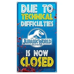 Outlet ✔️ Jurassic World Ride Closed 8-Inchx14-Inch Medium Metal Sign 🤩