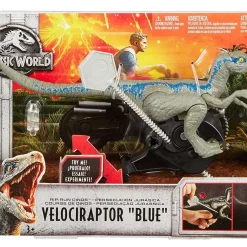 Promo 😉 Jurassic World Fallen Kingdom Rip Run Dinos Velociraptor Blue Action Toy 👏