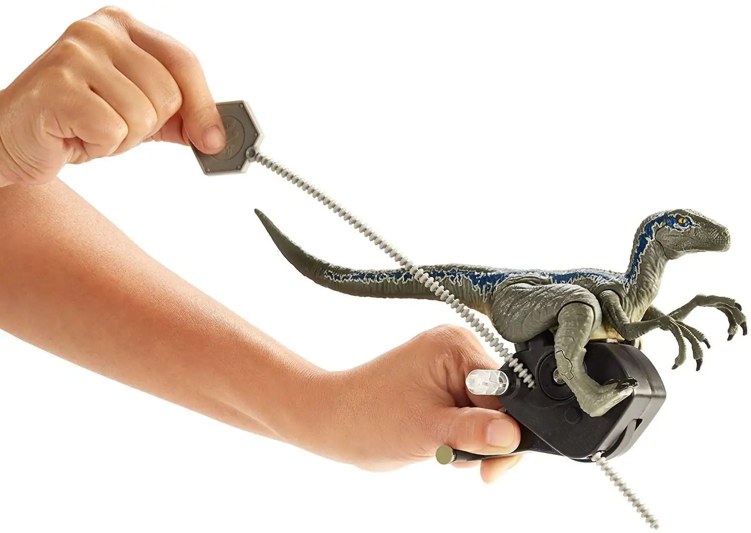 Promo 😉 Jurassic World Fallen Kingdom Rip Run Dinos Velociraptor Blue Action Toy 👏 - Image 4