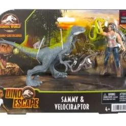 Top 10 🤩 Jurassic World Camp Cretaceous Dino Escape Sammy & Velociraptor with 2 Compys Action Figure 2-Pack 😉