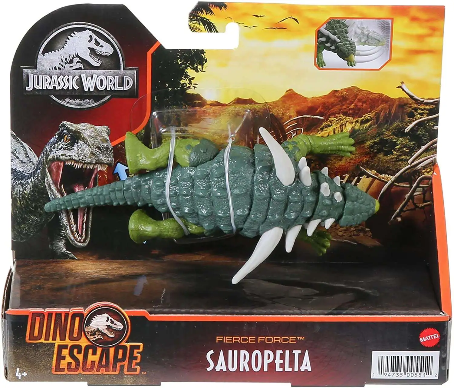 Outlet ✔️ Jurassic World Fierce Force Sauropelta Action Figure 🥰